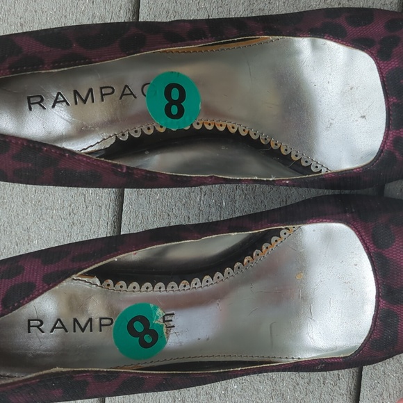 Rampage Animal Print Mesh Overlay 4in Heels - Picture 10 of 11